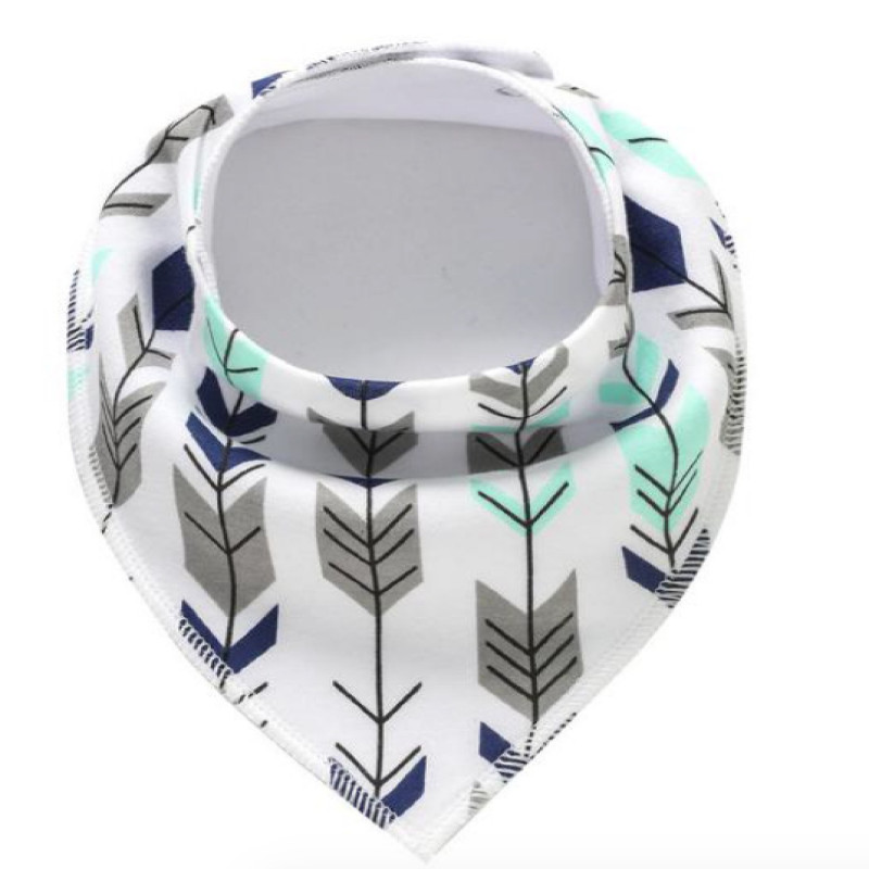 SET 4 Boys 5 Baby Bibs Bandana Handkerchief for Infant Drooling Teething Super Absorbent Bibs Age 0-24M